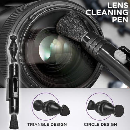 Altura Photo Camera Cleaning Kit - Lens Cleaner Spray, Brush, Pen, Blower, Microfiber Cleaning Cloths, Tissue Wipes for Canon Nikon Sony Fuji Olympus Pentax Sigma Tamron DSLR & Mirrorless Cameras - style: w/ 2 oz. Altura Photo Cleaning Solution