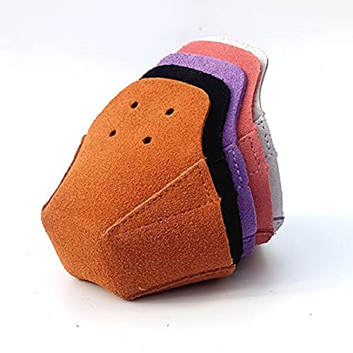 100% Real Cowhide | Toe Cap Guard Protectors | Roller Skate Derby Speed 1 Pair(Red) - color: Red