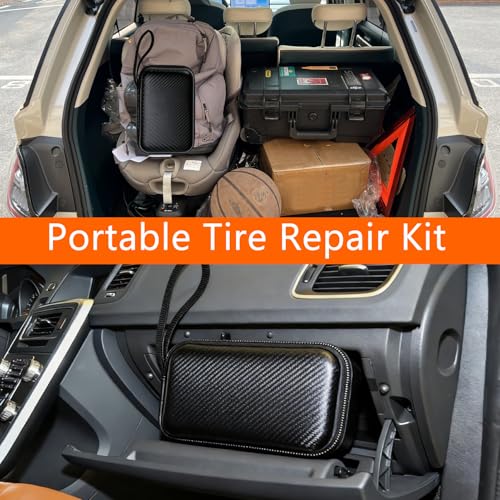Tire Repair Kit, Tire Plug Kit, No Need to Remove Tire, Quick Flat Tire Repair Tool with Plug Screws, Portable Kit for Cars, Trucks, Motorcycles & SUVs - color: Emergency Tire Repair Kit