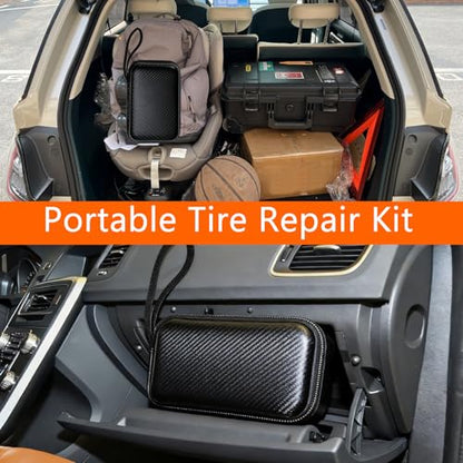 Tire Repair Kit, Tire Plug Kit, No Need to Remove Tire, Quick Flat Tire Repair Tool with Plug Screws, Portable Kit for Cars, Trucks, Motorcycles & SUVs - color: Emergency Tire Repair Kit