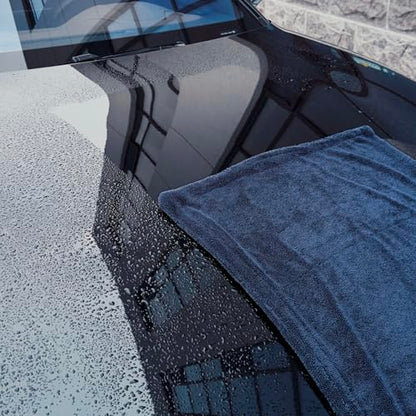 Automotive Detailing Twisted Loop Drying Towel, 1400GSM, 36"x24", Streak Free, Lint Free, Reusable, Microfiber Cleaning Cloth for Car, Truck, SUV - color: Dark Grey