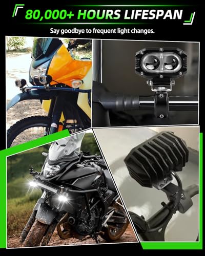 4 Inch Cube LED Pods, 60W Super Bright Motorcycle Auxiliary Spot Lights - Universal Fit ATV/UTV/Truck/Off-Road - size: 4 INCH