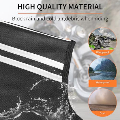 AUFER Motorcycle Highway Crash Bar Cover Soft Lowers Chaps Leg Warmer Bag With Storage Bag Compatible With For Harley Touring Street Glide Road King Road Glide Electra Glide Trike Models 1980-2024 - size: Engine Guard Cover