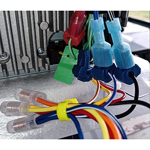 Nilight 360PCS T-Tap Wire Connectors Self-Stripping Quick Splice Electrical Terminals Insulated Male Disconnect Spade Assortment Kit with Storage Case - size: 360Pcs 22-10AWG