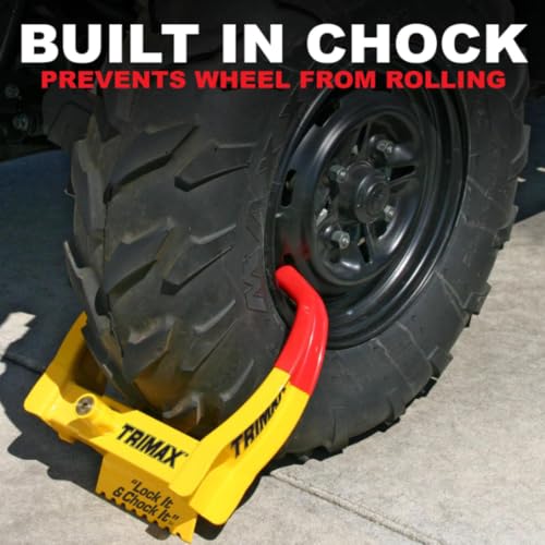 TRIMAX TCL65 - Trailer Wheel Lock - Fits 6"-10.5" Tires - Wheel Boot Lock for Trailer, Car, Truck, Boat, ATV, Camper, and More - style: TCL65