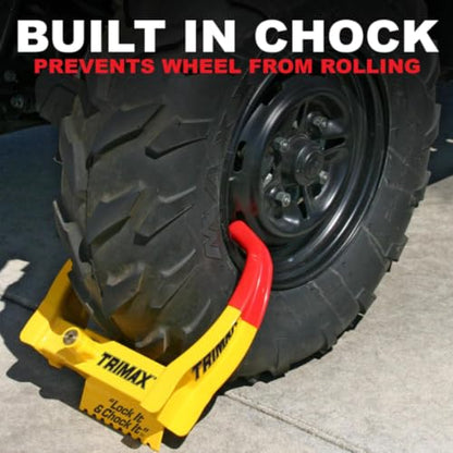 TRIMAX TCL65 - Trailer Wheel Lock - Fits 6"-10.5" Tires - Wheel Boot Lock for Trailer, Car, Truck, Boat, ATV, Camper, and More - style: TCL65