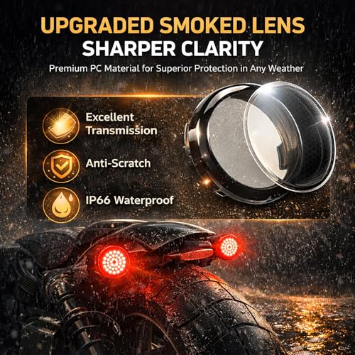 Wisamic 1157 LED Turn Signals Front Rear 81 LED Lights Super Bright 1157 Bulbs Lens Kit - Compatible for Harley Davidson Touring Dyna Softail Sportster Street Glide Road Glide Iron 883 1200 1986-2024