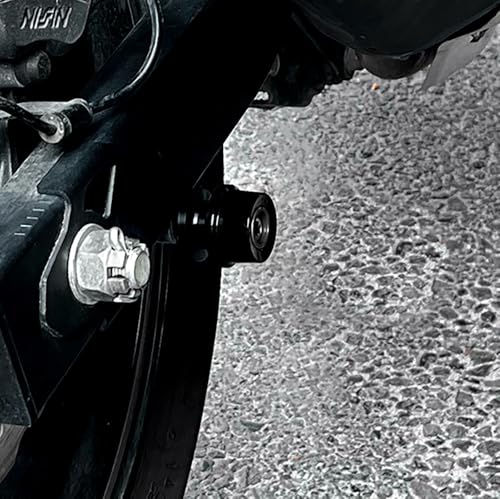 M8 Bobbins Swing Arm Spools For Ninja 400 500 650 ZX6R ZX10R GSXS 750 1000 GSX-8S GSXR 600 750 1000 S1000RR/R/XR CBR 600 900 954 1000 RR Motorcycle Swingarm Spools Slider Stand Paddock Screw (Black) - color: Black
