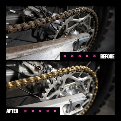 Muc Off All-Weather Motorcycle Chain Lube, 400 Milliliters - Premium Motorbike Chain Lubricant Spray - Formulated for All Weather Conditions