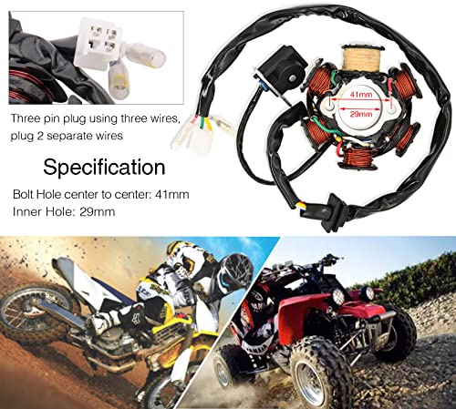 Complete GY6 Wiring Harness kit for Wiring Harness 50cc 70CC 90CC 110CC 125cc 4 Stroke ATV Dirt Bike Moped Quad Go Kart Scooter Electrics Stator Coil CDI Ignition Coil