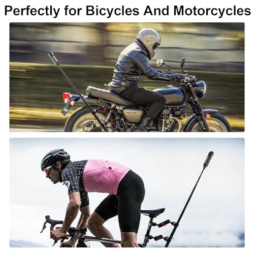 Motorcycle Handlebar Mount Kit with 47.28" Invisible Selfie Stick & Heavy Duty Double Clamps | POV Riding Mount for Insta360 X4 X3 X2 GO3/2, Action Cameras, Bike Mount System