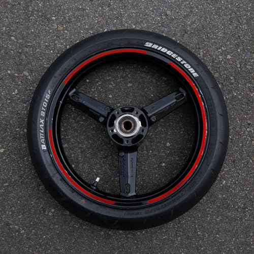 Keiti Reflective Wheel Stripes with Applicator Tool 7mm x 6M (Red) - color: Red