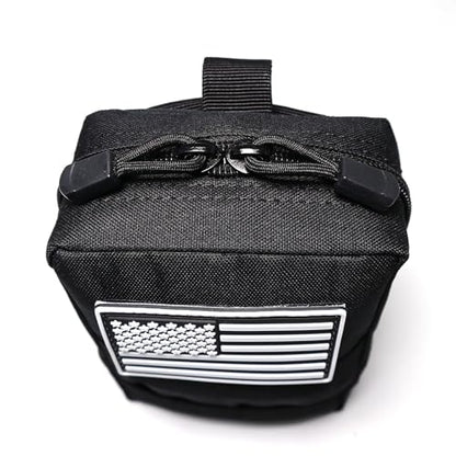 2 Pack Small Molle Pouches - Tactical Compact Water-Resistant EDC Pouch Bag Utility Belt Pouch Waist Pack Bag - color: ACU