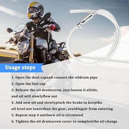 Bittwee Motorcycle Brake Bleeder Hose, 2 Set One Way Check Motorbike Brake System Bleeding Tools with Screw Caps, Motocross Stop Fluid Bleeder Kit, Universal for Motocross Dirt Bike Scooters - size: 2PC