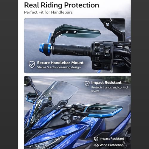 Motorcycle Handlebar Guard for BMW R 1200 GS 2007-2012 R 1200 ADV, Motorcycle Handlebar Grips Guard Brake Clutch Levers Protector, Bullhorn Handguards Windshield for Motorcycle,A Red