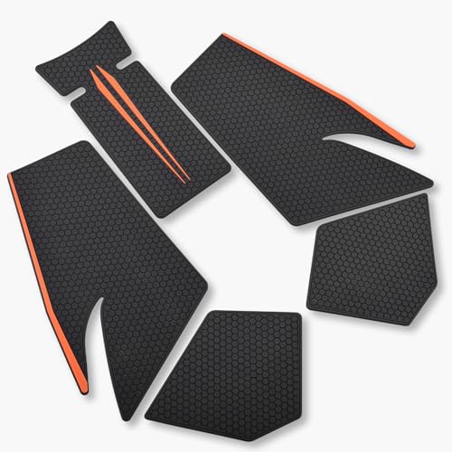 Motorcycle Tank Pads Side Gas Knee Grip Protective StickerApplies toKTM DUKE790/890 DUKE890R 2024+ (Black and orange) - color: Black and orange