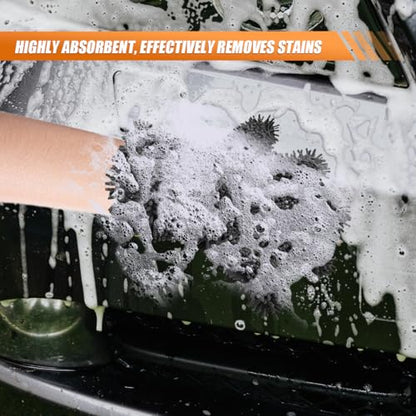 Craedli 2PCS Car Wash Mitts, Anti-Scratch Double Sided 5-Finger Microfiber Car Interior&Exterior Detailing Gloves, Soft Vehicle Chenille Dusting Mitt for Cleaning Wheel Tight Spot (Gray) - color: Gray
