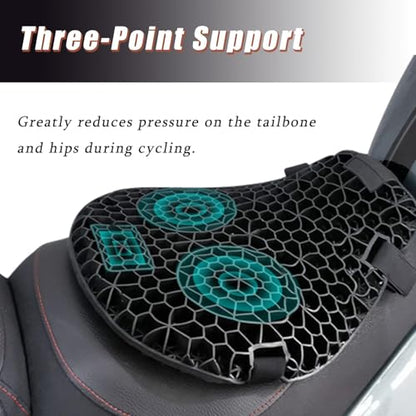 Motorcycle Gel Seat Cushion for Honda Goldwing GL1800 Goldwing GL 1800, Shock-Absorbing & Non-Slip Comfort Seat Pad for Long Rides, Breathable 3D Honeycomb Ventilation