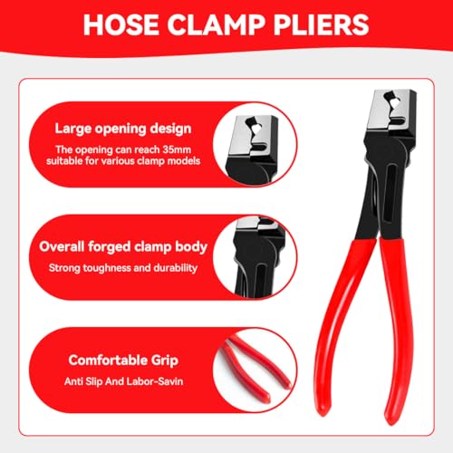 Automotive Electrical Disconnect Pliers Set with Storage Box, 4-Piece Connector Separator & Terminal Removal Tool for Mass Air Flow Sensors, Fuel Injectors, Straight & 60° Jaw