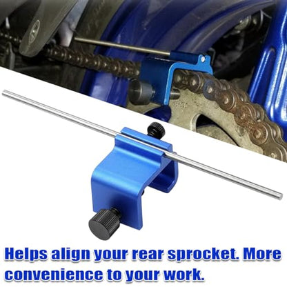 Bittwee Motorcycle Chain Alignment Tool, 08-0048 Quick Accurate Professional Alignment Tool Chain Maintenance Repair Parts Bagged, Universal for Motor Scooter Sprocket Sport Dirt Bike ATV
