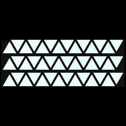 LiteMark Reflective Triangle Sticker for Bike, Helmet, White, 1 Inch - Pack of 42 Pcs - color: White