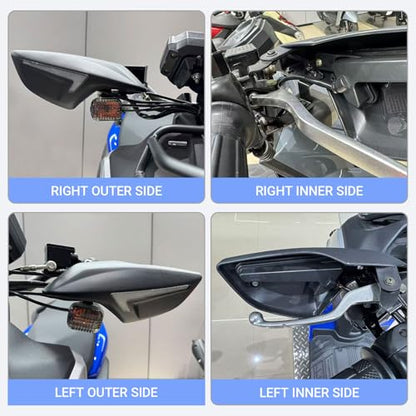 Minho Mototcycle Handgrip Covers Hand Protector Fit for 2022 2023 Yamaha Zuma 125 Lighted