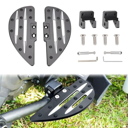 Motorcycle Front Footpegs Rider Footboard for Can Am Spyder F3/F3-S/F3-T 2015+, Anti-Slip Wide Foot Pegs Footrest Driver Floorboards Motorbike Highway Footboard Accessories (Drop Shaped-Front) - style: Drop Shaped-Front