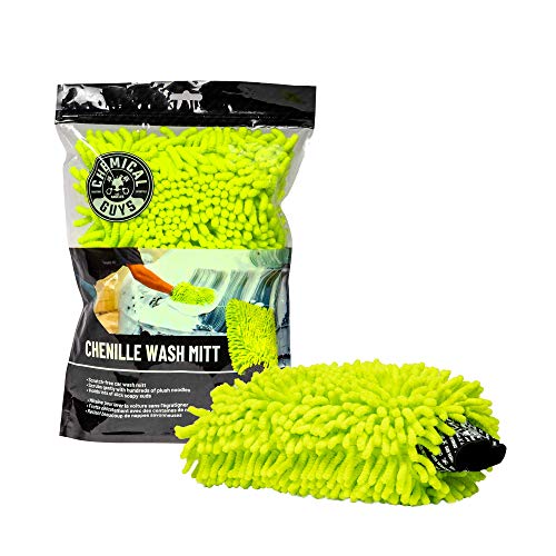 Chemical Guys Chenille Premium Scratch-Free Microfiber Wash Mitt for Car Washing - Lime Green,Ultra-Soft Car Wash Glove,Swirl-Free Finish,Safe for Trucks,SUVs,Motorcycles,and More,(Pack of 12) - size: Regular (Pack of 12)