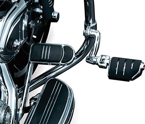 Kuryakyn 7555 Motorcycle Foot Controls: Longhorn Offset Trident Dually Highway Pegs with Magnum Quick Clamps for 1-1/4" Engine Guards/Tubing, Chrome, 1 Pair - color: Chrome, size: 1-1/4" Clamps, style: Longhorn Offset Trident Dually Pegs