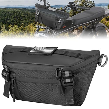 KEMIMOTO Motorcycle Handlebar Bag, Universal Motorcycle Fork Bag Waterproof Front Storage Bag for Motorbike Dirt Bike and Snow Bike with Front Fork 2.2L