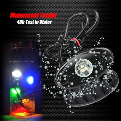 6 Pods LED Rock Lights, Ampper Waterproof LED Neon Underglow Light for Car Truck ATV UTV SUV Offroad Boat Underbody Glow Trail Rig Lamp (Blue) - color: Blue, size: 6 Pods