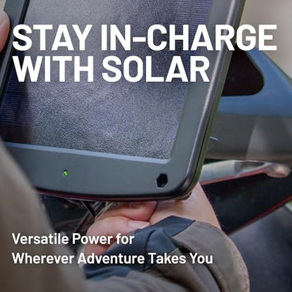 Battery Tender 5 Watt Solar Panel 12V Battery Charger with Charge Controller - IP67 Weatherproof - Windshield or Handlebar Mountable - Included Ring Terminal Cable or OBD II Connector - 021-1172