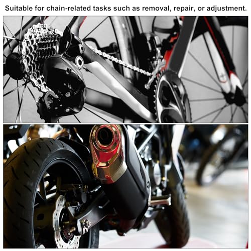 uxcell Chain Tools Kit Fit #530-#630/10A-12A Holder Puller&Breaker Cutter for Bicycle,Motorcycle Chains (Carbon Steel)