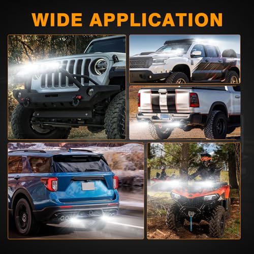 Muto-Beam LED Pods, 2PCS 3Inch LED Driving Light 40W Driving Combo Lighting Cubes Backup Pods Auxiliary Light Off Road Lights Ditch Lights for Truck ATV UTV Motorcycle SUV Jeep Dirt Bike - size: Driving Combo