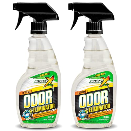 SweatX Extreme Odor Spray - Multipurpose No-Wash Deodorizer - Ideal for Shoes and Gym Clothing - Victory Scent (16 fl oz) - 2 Pack - size: 16 Fl Oz (Pack of 2)