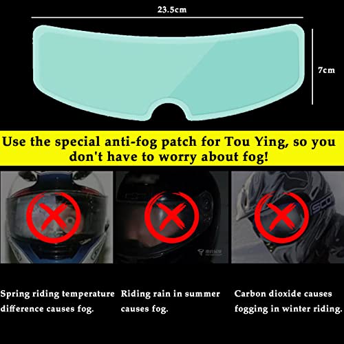 Photochromic Anti-Fog Helmet Film, Universal Helmet Shield Anti Fog Film, 5 PCS Anti-Fog Clear Visor Helmet Lens Sticker Shield Film