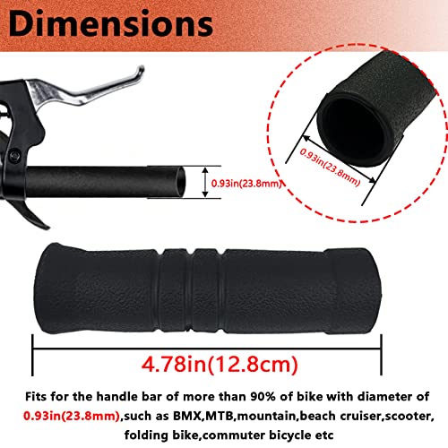 Taeku Foam Handle Grip Covers, 1 Pair Anti-Slip NPVC Tubing Sleeves Comfort Grip for Fitness Equipment, Garden Tools, Stroller Handles - color: 5 IN