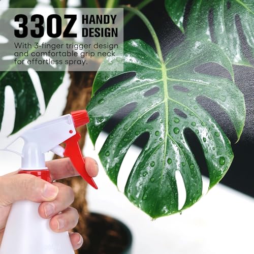 Matthew Cleaning 32 oz Plastic Spray Bottles, Professional Chemical Resistant Heavy Duty Spray Bottles for Chemicals, Cleaner, Bleach, Solvent Safe, Adjustable Nozzle and Measurement, 2 Pack - size: 2 Pack