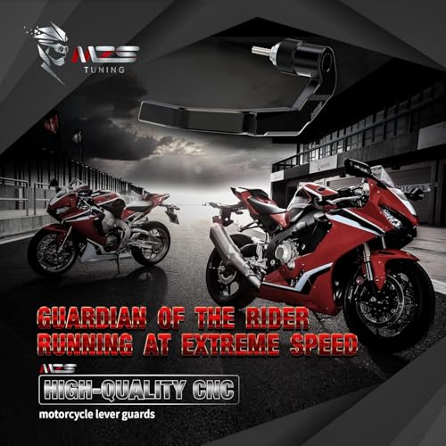 MZS Motorcycle Lever Guards, Clutch Brake Handlebar Protector Black Compatible with CBR600RR CBR1000RR CBR500R CBR650R CBR300R CBR250R CB1000R CB500F CB500X CB300F CB300R CBR 600 F4 F4i NC750X