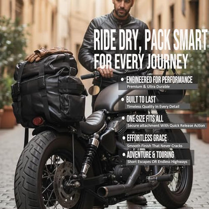 Jackets 4 Bikes Motorcycle Cruiser PU Leather Waterproof Sissy T Bar Travel Biker Luggage Set All Season