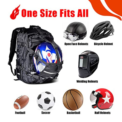 Goldfire Motorcycle Helmet Backpack Waterproof Large Capacity Hiking Backpack Military Tactical Bag Snowmobile Cycling Rechargeable Helmet Bag With USB Port