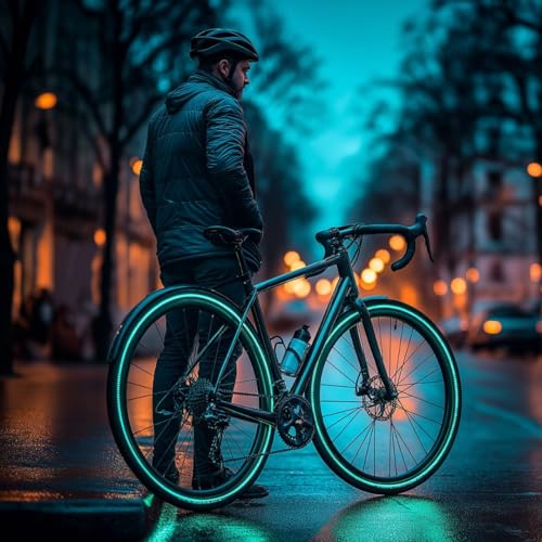customTAYLOR33 Green High Intensity Grade Reflective Copyrighted Safety Rim Tapes - (Must Select Your Rim Size) (14" (TIRE Size, for Small Bicycles/eBikes)) - size: 14" (TIRE Size, FOR Small Bicycles/eBikes)