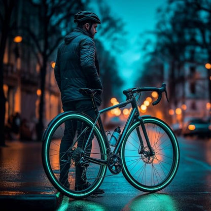 customTAYLOR33 Green High Intensity Grade Reflective Copyrighted Safety Rim Tapes - (Must Select Your Rim Size) (14" (TIRE Size, for Small Bicycles/eBikes)) - size: 14" (TIRE Size, FOR Small Bicycles/eBikes)