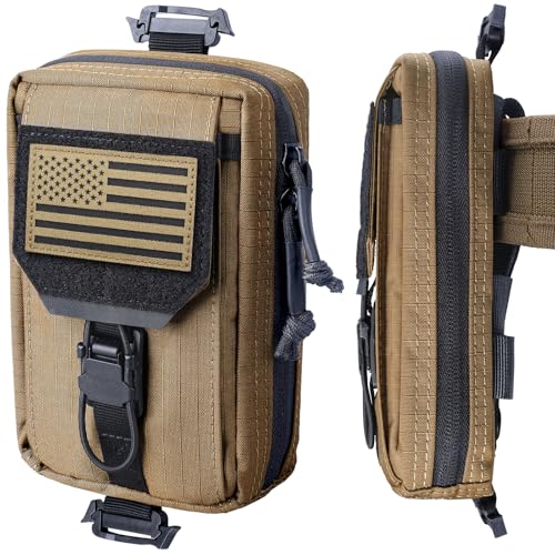 RXW MOLLE Accessories Phone Pouch Tactical Utility EDC Tool Holster Cellphone Holder for Vest & Duty Belt(Fits 4.5"-6.9" Gear) - color: Coyote Brown