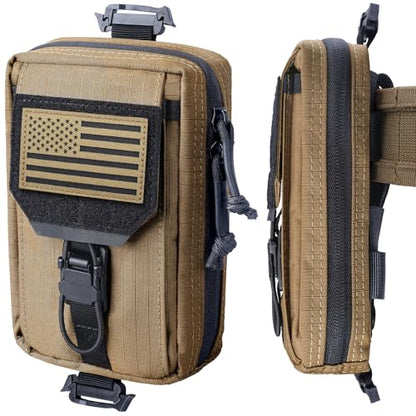 RXW MOLLE Accessories Phone Pouch Tactical Utility EDC Tool Holster Cellphone Holder for Vest & Duty Belt(Fits 4.5"-6.9" Gear) - color: Coyote Brown