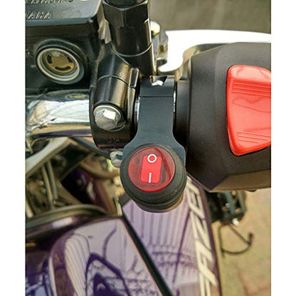 12V Waterproof 7/8 Inch Motorcycle Handlebar LED On Off Switch Motorcycle Headlight Handlebar Switch for Motorcycles Bicycle Motorbike ATVS Scooters Snowmobiles