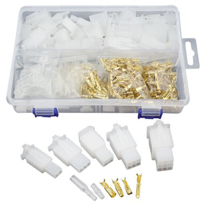 WMYCONGCONG 580 PCS Automotive Electrical Wire Connectors Kit 2.8mm 2 3 4 6 9 Pin Automotive Electrical Wire Male Female Socket Plug Pin Header Crimp Wire Terminals + 25 Kits 4mm Bullet Connectors
