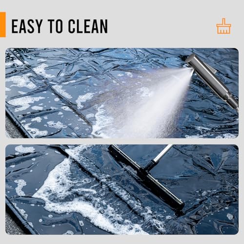 VUSIGN Containment Mat, 7'9" x 18' Non-Slip Garage Floor Mat, Heavy Duty Waterproof Garage Protection from Snow Rain Mud for Cars SUVs Trucks - size: 216"L x 93"W x 1.8"Th