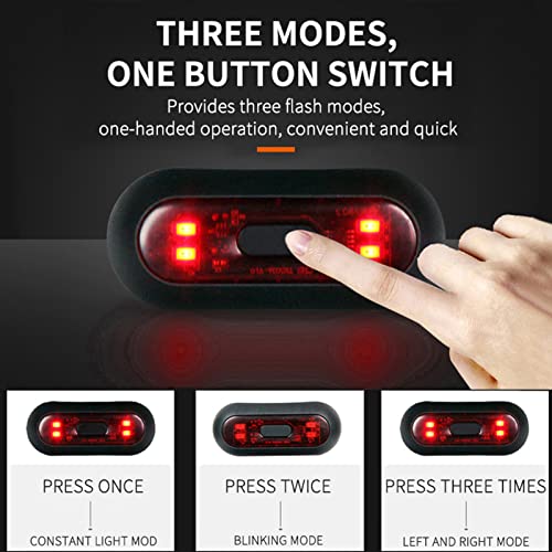 Bike Helmet Light, Motorcycle Helmet Brake Light/Bike Bicycle LED Safety Warning helmet Lights for Night Riding, Rechargeable Battery & IPX6 Waterproof