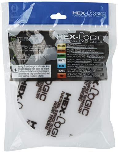 Chemical Guys BUFX_104_HEX5 Hex-Logic Light-Medium Polishing Pad, White, 5.5" Pad Made for 5" Backing Plates, 1 Pad Includeded - size: 5.5 Inch Pad (1 Pack), style: Light Cutting